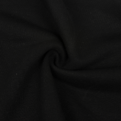 Ткань Футер 3-х нитка, Петля, цвет Черный (на отрез)  в Энгельсе
