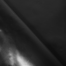 Ткань ПВХ 450 гр/м2, Чёрный (на отрез)  в Энгельсе