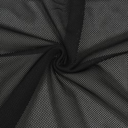 Трикотажная Сетка 75 г/м2, цвет Черный (на отрез)  в Энгельсе