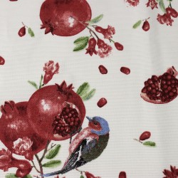 Интерьерная ткань Дак (DUCK), принт &quot;Гранат с птицей&quot; (на отрез)  в Энгельсе
