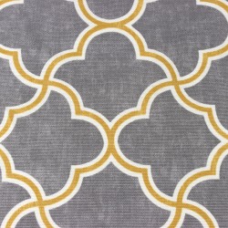 Интерьерная ткань Дак (DUCK), принт &quot;Орнамент на Сером&quot; (на отрез)  в Энгельсе