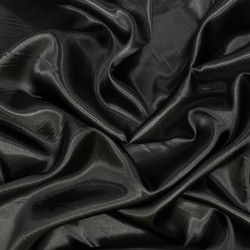 Ткань Атлас-сатин, цвет Черный (на отрез)  в Энгельсе