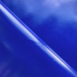 Ткань ПВХ 450 гр/м2, Синий (Ширина 160см), на отрез  в Энгельсе