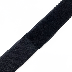 Контактная лента 40мм (38мм) цвет Черный (велькро-липучка, на отрез)  в Энгельсе